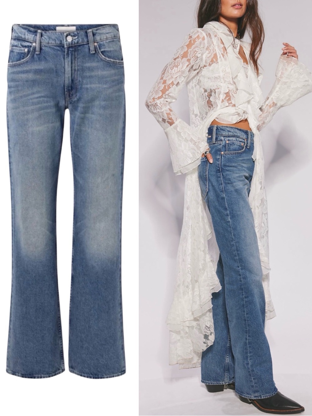 MOTHER SUPERIOR Jeans Reifler Early Blue Size 26